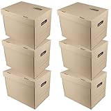 D.RECT Archivbox KEEP.IT IDEA A4 – 6er-Set, säurefreier Archivierungskarton, 360 g/m² Stärke,...
