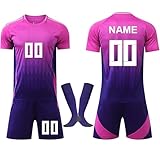 Personalisiertes Kinder Fußballtrikot 24/25 – Heim & Auswärts Kit Personalisiertes Name &...