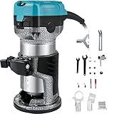 VEVOR Elektrik Hand Holz Oberfräse 800 W, Einhand Oberfräse 30000 U/min, Holz Kantenfräse, 3...