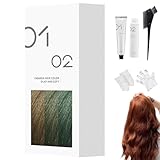Milde Haarfärbecreme Zum Selbermachen, 200 Ml, Permanente Haarfarbe, Natürlicher Glanz, Milde...