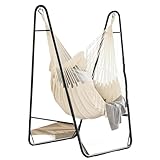 Hängematte mit Gestell, Max. Belastung 150 Kg, Hängemattengestell Hängeschaukel, 85x92x153 Cm,...
