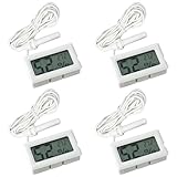 ARCELI 2-in-1 Digital LCD Embedded Thermometer Hygrometer mit externen für Reptil Inkubator...