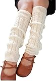 VUCDXOP Damen Langer Beinwärmer Frauen Mädchen Winter Crochet Stricken Stulpen Beinstulpen...