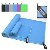 Leeyunbee Mikrofaser Handtuch 2er Set - 160 x 80 cm Badetuch Groß + 80 x 40 cm Klein Handtuch,...