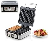 DOMO DO9047W/N Waffeleisen - Waffelautomat - Doppelwaffeleisen für Belgische Waffeln -...