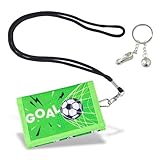 Litinliv Kinder Geldbeutel Fußball Motiv, Geldbeutel mit Fußball Schlüsselanhänger Lanyard,...