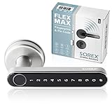 SOREX FLEX MAX Elektronisches Türschloss Fingerabdruck & Code, Schloss mit Bluetooth App Steuerbar,...