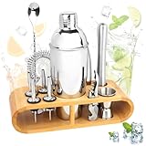 NVIYAM Cocktail Shaker Set,12-Teiliges Cocktail Shaker Edelstahl mit Bar Zubehör,750ML Cocktail Mix...