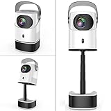 Smart Beamer, Tragbarer Projektor with WiFi & Bluetooth 5.4, 1080P Video Proyector 600 ANSI Lumen,...