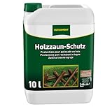Ultrament Holzzaun-Schutz, Wetterschutzlasur, Holzlasur, naturbraun, 10 Liter