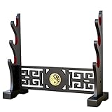 FOXSMZZ Schwerthalter Japanischer Samt gepolsterter Katana Stand Samurai Display Rack Support Alle...