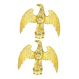 KONTONTY 2 Stück Wetterfester Adler Fahnenmast-Topper Goldfarbener Kunststoff...