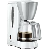 Melitta Single5 - kleine Filterkaffeemaschine - mit Glaskanne - Tropfstopp - 5 Tassen - Weiß...