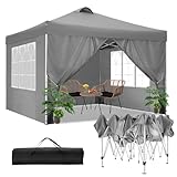 TOOLUCK Pavillon 3x3m Wasserdicht Stabil Winterfest Faltpavillon Partyzelt Gartenpavillon mit...