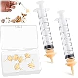 COYUN 10 Pcs Haustier Fütterung Silikon Nippel, katzenmilch Aufzuchtflasche für undewelpen Kitten,...