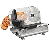 Brotschneidemaschine | Edelstahlklinge Ø190 mm | Schneidestärke 0-15 mm | Brotschneider | Bread...