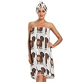 Oyihfvs Bademäntel für Damen, saugfähig, 3 Stück, 1 verstellbarer Verschluss, 1 Stirnband und 1...