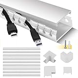 Stageek Kabelkanal Weiß, Kabelkanal Selbstklebend 39x4x2cm PVC 3.5 M Länge, TV Kabelkanal...