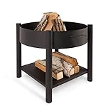 KARAT Feuerschale Kauri rund mit Deckel - Höhe 57 cm - Feuerstelle Für Garten, Terrasse, Camping -...