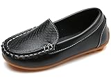 Vorgelen Unisex-Kinder Mokassins Weiches Leder Halbschuhe Jungen Mädchen rutschfest Loafers Slipper...