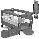 Lionelo Stefi Plus 2-in-1 Reisebett und Laufstall bis 15 kg Babybett Kinderreisebett mit Matratze...