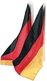 PEARL Deutschland Fahne: Autofahnen-Set Deutschland, 2er-Set (Deutschland Fahne Auto, Flagge Auto,...
