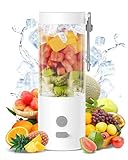 ViKKent Tragbarer Mixer für Smoothies und Shakes, 450ml Mini Standmixer mit 6 Ultrascharfen...