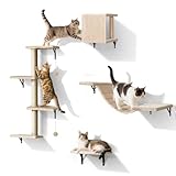 Eukue Kletterwand Katzen, Kletterwand Set 10 -teiliges für Katzen, Groß Katzen Wandelemente mit...