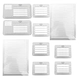 OATIPHO Satz mit Kunststoff Schablonen Zur Adressierung Von Briefumschlägen Linealvorlagen mit...