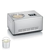 SEVERIN 2-in-1 Eismaschine mit Joghurtfunktion, Eismaschine mit Kompressor für Eis, Sorbet und...