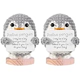 SHUCHNOYE Positive Penguin Geschenk Positiver Pinguin Kuscheltier mit Karte, Kleines Sorgenfresser...