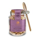 Mulberry Farmhouse Ganze Muskatnuss – Nachfüllbares Glas mit Korkdeckel & Holzlöffel –...