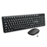AD ADVANCE - SilentKeys, Set aus kabelloser Tastatur, leise, für PC und Mac, AZERTY-Tastatur mit...