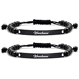 Partnerarmbänder | Armband mit Gravur | Hochwertiges Personalisierte Armbänder aus Edelstahl in...