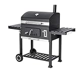 Tarrington House Holzkohlegrill Memphis XL, Ablagetische, Deckel mit Thermometer, fahrbar, Stahl,...