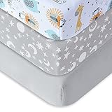 Bimocosy Spannbettlaken Spannbetttücher Laken für Babybetten Kinderbett 70x140cm, 100%...