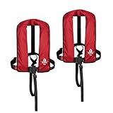 12skipper 2er-Sets Automatik-Rettungswesten 165N ISO UML mit Harness, rot