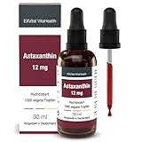 Astaxanthin Tropfen - 12 mg Astaxanthin pro Dosis - Hochdosiert & Vegan - 100% natürliches...