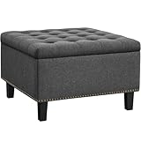 Yaheetech Sitzhocker mit Stauraum, Faltbare Sitztruhe, Aufbewahrungsbox, Fußbank Truhen Fußhocker,...