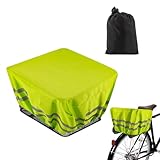 Qkbuza Fahrradkorb Abdeckung Wasserdicht - Regenschutz für Gepäckträgertasche | Fahrradzubehör...