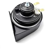 Qklyxr 2 Stück Autohupe, wasserdicht, hoher tiefer Ton, laute Schneckenhupen, 12 V, 125 dB, 410510,...