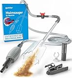 gurkler Mulmsauger Aquarium Sauger - mit Sperrhahn und Knickschutz - Aquarium Reinigungsset mit...