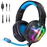 Krysenix PG2 RGB Gaming Headset für PS4/PC/Nintendo Switch/Xbox, PS5 Headset mit Mikrofon, Gaming...