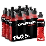 Powerade Sports Wild Cherry, kalorienarmes Sport Getränk mit Kirsch-Geschmack, mit Elektrolyten,...