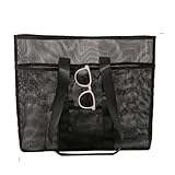 zwxqe Netz-Strandtasche für Damen, zur Aufbewahrung von Schwimmkleidung, Strand-Organizer-Tasche,...