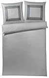 Barbara Schöneberger Elegante Nimbus by Bettwäsche-Garnitur 155x220 / 40x80 hellgrau