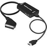 uhddadi Konverter, Scart auf HDMI Adapter Video Audio Wandler HD 1080P mit HDMI Kabel, für HDTV STB...