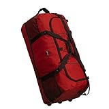 New Rebels Newark Rot 3 Rolls Reisetasche - 130L erweiterbare Tasche mit Tragegriffen Und...