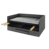 Imex El Zorro 71516 Tischgrill mit Grillrost, Edelstahl, 72 x 40 x 33 cm, Grau