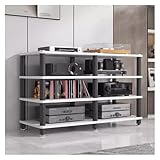 HiFi-Regal mit 4 Ebenen – Home Entertainment Media-Ständer für TV & Stereo, Eck-Audio-Tower,...